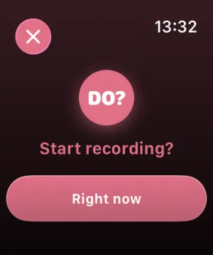 Starting a recording from Apple Watch